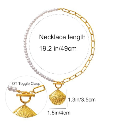 Wellike Colorful Beaded Necklaces For Women Pearl Choker Necklace 18k Gold Plated Dainty Handmade Summer Trendy Jewelry - color: KKWX1691