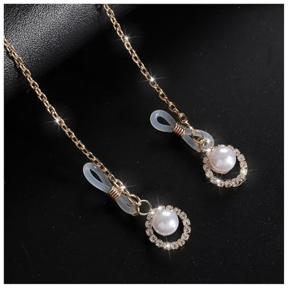Sexy Rhinestone Pearl Tassel Non Piercing Nipple Chain Jewelry for Women Crystal Drop Chest Chain Festival Rave Nipple Body Jewelry for Party - color: Gold