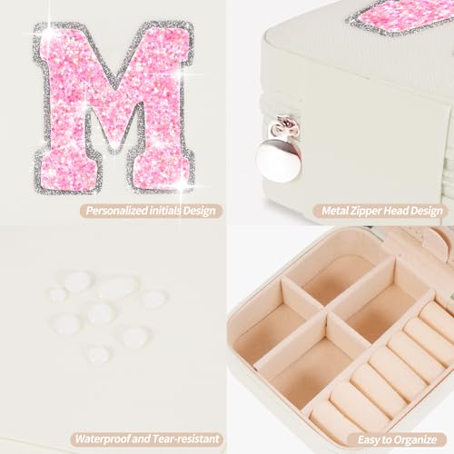 Uygafly Gifts for Teen Girl Trendy Stuff,Birthday Gift for 5 6 7 8 9 10 11 12 13 14 15 Year Old Girls,Cute Travel Jewelry Case Small Box | Cream,M - color: Cream, style: M