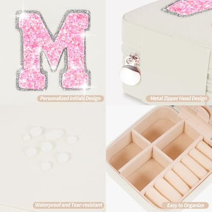 Uygafly Gifts for Teen Girl Trendy Stuff,Birthday Gift for 5 6 7 8 9 10 11 12 13 14 15 Year Old Girls,Cute Travel Jewelry Case Small Box | Cream,M - color: Cream, style: M
