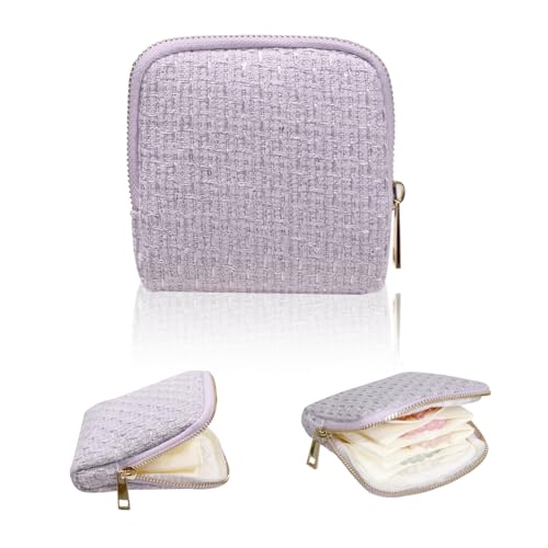 Stratalife Small Travel Jewelry Case, Qulited Storgae Pouch | Portable Jewelry Organizer for Gemstones Healing Crystal & Bracelets Bangles, 6 Pouches Ring Holder with Zipper, Purple - color: Quilted Violet Purple