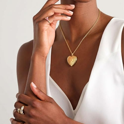 Gold Initial Heart Letter Pendant Necklace Jewelry for Women | 14K Gold Plated Fashion Waterproof Statement Cute Necklaces Dainty Personalized Name Friendship Couple Gifts for Women - color: Initial K