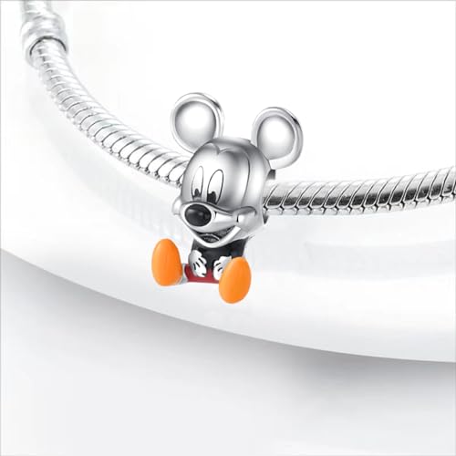 Charm for Bracelets and Necklaces Heart Cat Flower Boy 925 Sterling Silver Bead Birthday Jewelry Gift for Women - color: Cute Mouse Boy Charm