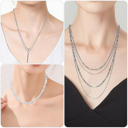 Gold/Silver Jewelry Set for Women Layered Bracelets Ball Dangle Hoop Earrings Stackable Knuckle Rings Set Dainty Adjustable Necklaces Valentine Anniversary Trendy Party Costume Accessories Jewelry - style: Classic