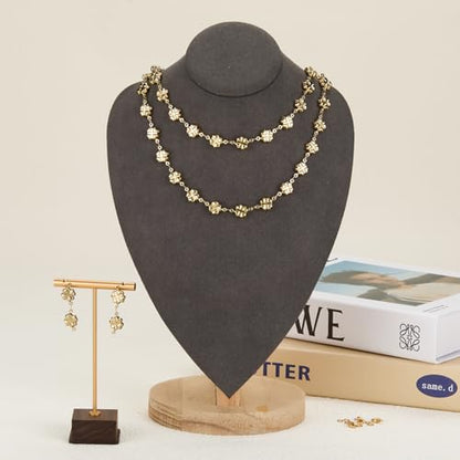GTVOODX PVD Gold Clover Stainless Steel Chain for Jewelry Making | 6.6 FT Handmade Four Leaf Clover Bulk Chain Roll for DIY Jewelry Necklace Bracelet Making with Jump Rings and Lobster Clasps - color: Gold Four Leaf Clover