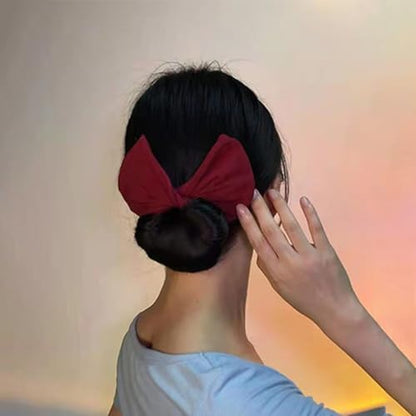 TEHAUX 5pcs Women’s Hair Bun Curler Set Twisted Bowknot Donut Hair Bun Maker Mixed Color for Updo and Daily Use