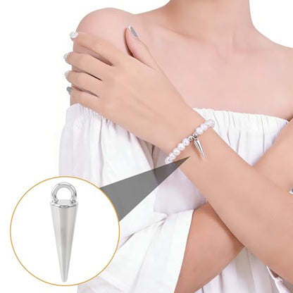 Cone Charm, Punk Style Spike Pendants with Small Hole, Glossy Gothic Dangle Cone Pendants Charm - color: 5 colors,zinc alloy, 30pcs