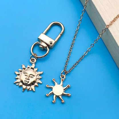 Youdiyla 100pcs Alloy KC Gold Star Moon Sun Series Pendant Jewelry Making DIY Keychain Earrings Pendant Various Design Charms for Jewelry Making Bracelets Necklace (SN836) - color: SN836