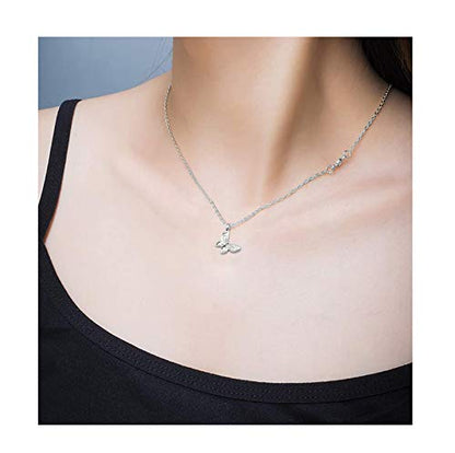 Silver Necklaces for Women Teens, Best Friend Necklace Sister Daughter Gift | Horseshoe Butterfly Swan Wave Evil Eye Necklace Graduation Chritmas Birthday Gifts for Women, Stainless Steel - style: Butterfly