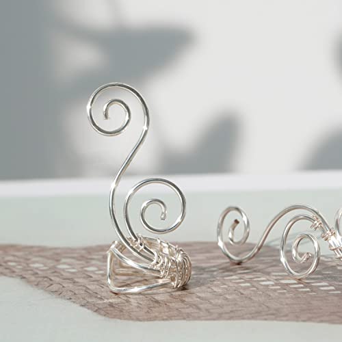 Handmade Ear Cuff Earrings, OwMell Elf Ear Cuffs No Piercing Hypoallergenic Simple Rolled Earrings Fantasy Costume for Party Wearing - style: Silver