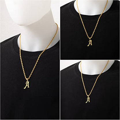 Initial Charms Gold Initial Pendant 14k Gold Letter Charm Name Pendant for Women and Men - style: Gold A