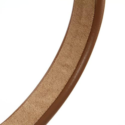 3 Pcs Padded Headbands for Women, Solid Color Leather Headbands, Fashion Headwear, Girls Women Hair Accessories (Black + white + brown)