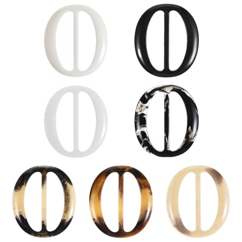 7pcs Tshirt Clip, Shirt Ties Clips for Women, Elegant Tshirt Ties Rings, Simple Resin Tshirts Clips For Women for The Side for Woman Girls, Buckles, Fasteners Sewing Supplies