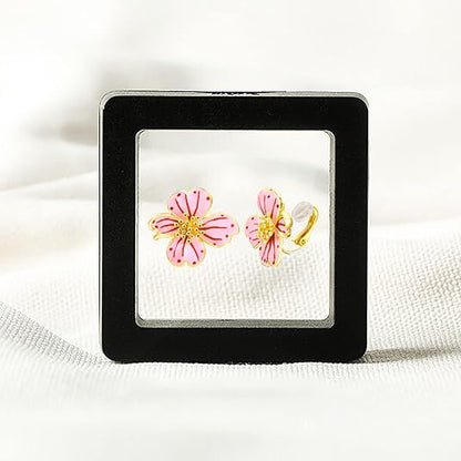 Clip on Earrings Women, 14K Gold Plated Earrings for Sensitive Ears, Fashion Women's Earrings Jewelry Birthday Gift for Wife Grandma Daughter Girls on Christmas Thanksgiving - color: Pink Gradient Earrings