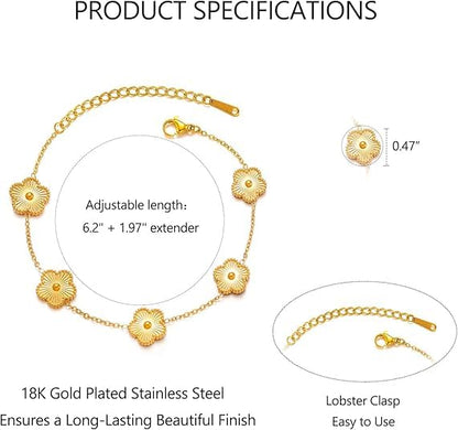 Stackable Gold Bracelets for Women - 4 Sets, 18K Gold Plated Bracelets, Stainless Steel Bangle Bracelets Non-Tarnish, Stylish Gold Jewelry Ensemble, Valentine's Day, Birthday and Christmas Jewelry Gifts - color: A8-(Gold 1Sets)