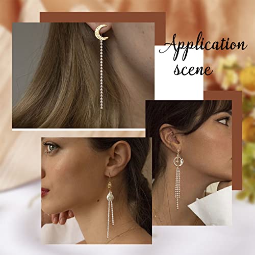 SUNNYCLUE 1 Box 24Pcs 3 Style Tassel Earring Charms Chain Tassel Earrings Set Dangle Chains Rhinestones Charms for Jewelry Making Accessories Women Adults DIY Crafts - color: 24pcs 3 Styles Rhinestone Tassel Charms