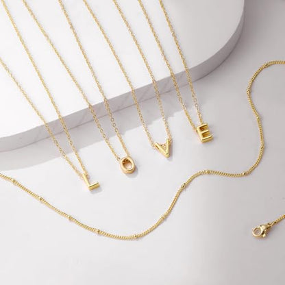 Gold Initial Necklaces for Women, 14k Gold Plated Round Letter A-Z Pendant Necklace Trendy Capital Monogram Necklace Dainty Name Pendant Necklace for Women Jewelry Gifts - style: Gold G