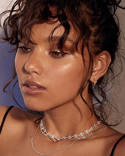 LOYATA Gold Huggie Hoop Earrings 14K Gold Plated Dainty Small Simple Hypoallergenic Jewelry Gift for Women - style: ED309