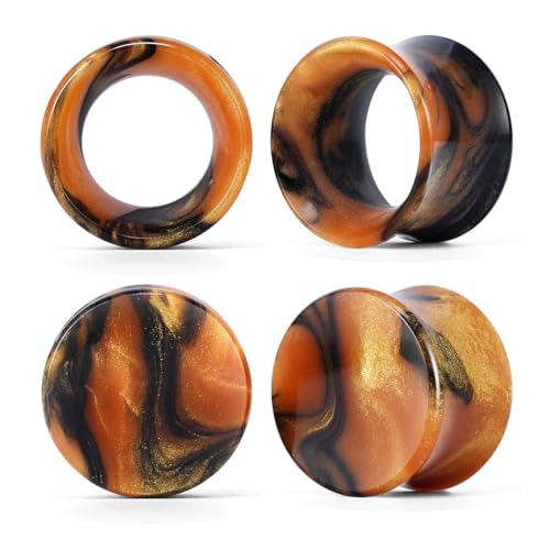 COOEAR 2 Pairs Matched Set Gauges for Ears Flesh Tunnels Kits Plugs Earrings Blue Acrylic Ear Expander Stretchers Piercing. - color: Y6635J, size: 0g(8mm)
