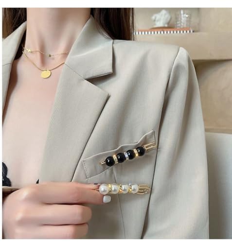 38 Pieces Pearl Brooch Pins Set, Scarf Ring Clips and Sweater Shawl Safety Pins and with Cover up Buttons Pins for Women T-Shirt Dress