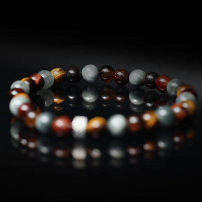 Tigranes Premium Natural Stone Bracelet Collection – Handmade Gemstone Jewelry in Luxury Branded Gift Box - style: Tiger’s Eye & Hawk’s Eye