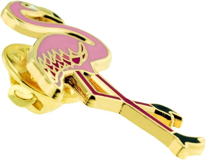 PinMart Wild Animal Enamel Lapel Pin - color: Flamingo Gold Plated, size: 1 Piece