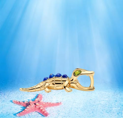 Birthday Fashion Heart Dangle Charm for Bracelets and Necklace Pendant Bead Charms Jewelry Present for Women Family Friends - style: Alligator Charm