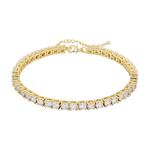 Tennis Ankle Bracelet Anklet for Women - color: Golden