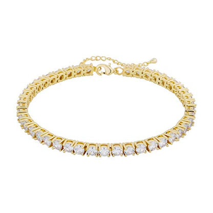 Tennis Ankle Bracelet Anklet for Women - color: Golden