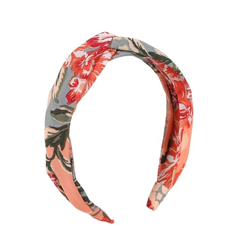 Madison Tyler Boho Headbands | Top Knot With Rhinestones, Elastic, Non Slip - Floral - color: Floral