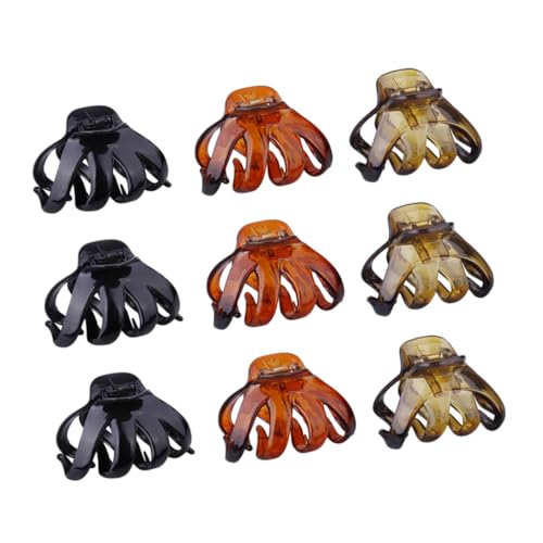 Octopus Hair Clip Set 9pcs Claw Hair Clips for Women Non-slip for Prom Party Wedding
