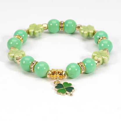 Twinfree Bohemia Beaded Bracelet for Women, Polymer Clay Stretch Bracelets - color: color 49