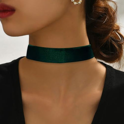 St. Patrick's Day Choker Necklace for Women Irish Green Velet Necklace St. Patrick's Ribbon Green Collar Necklaces Saint Patricks Day Jewelry Gifts Accessories - color: wide