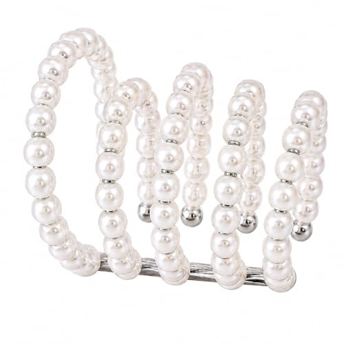 Faux Pearl Ear Cuff for Women, Multi Layer Wrap Ear Clip No Piercing, Statement Ear Crawler Jewelry for Daily Wear Party