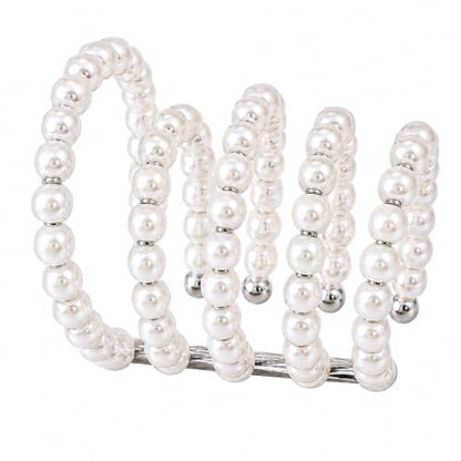 Faux Pearl Ear Cuff for Women, Multi Layer Wrap Ear Clip No Piercing, Statement Ear Crawler Jewelry for Daily Wear Party