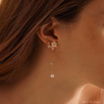 Pearl Earrings for Women Gold Pearl Drop Dangle Earrings Wedding Bridal Bridesmaid Jewelry Gifts for Women - color: drop pearl-7