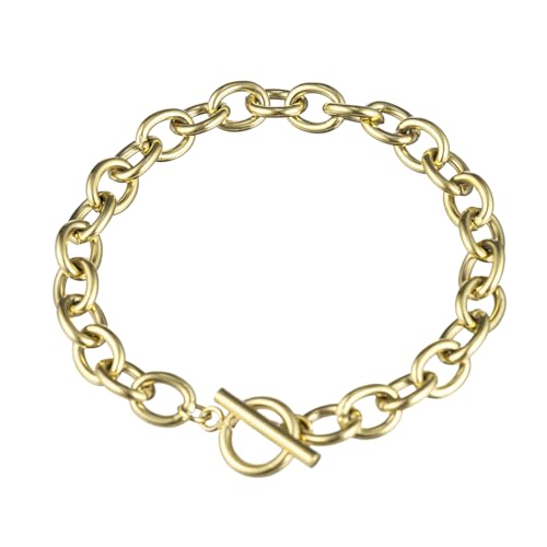 kelistom 925 Sterling Silver Bracelets for Women Teens, Love Heart Charm Chain Bracelet Bangle Fashion Jewelry Gifts - color: link braclet-OT 14K gold