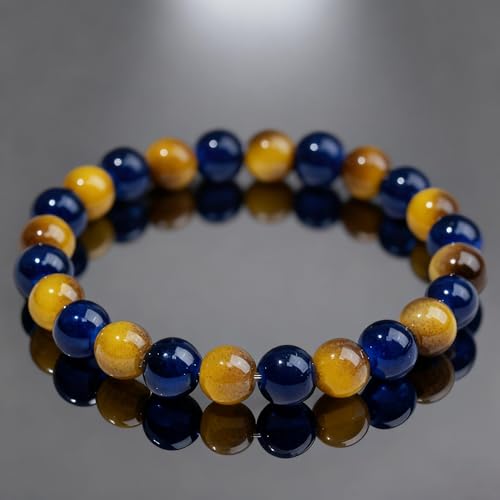 Money Attraction Bracelet with Tiger Eye Black Obsidian Hematite - Friendship Bracelet Beaded Jewelry Protection Bracelets