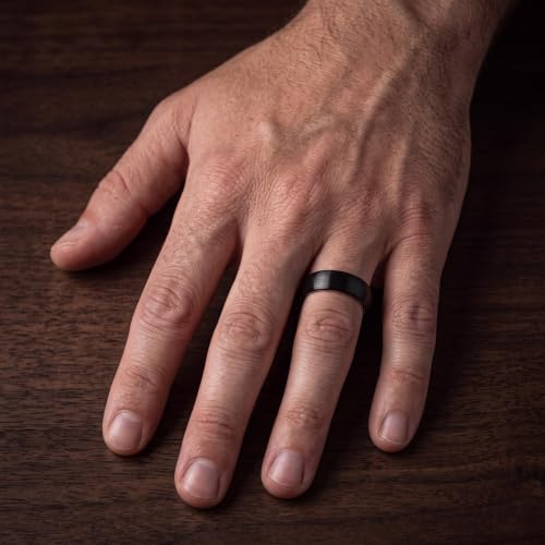Tungsten Wedding Band Ring 10mm 8mm 6mm 4mm for Men Women 18k Rose Gold Plated Dome Black Grey Brushed Polished - color: 3 Rose Gold Black Tungsten