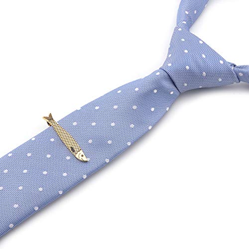 HAWSON 2 inch/ 2.2 inch Tie Clip for Men, Novelty Tie Bar Clip for Men and Boys, Interesting Tie Clip for Party - color: Gold Fish