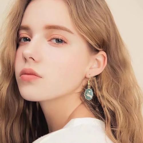 Boho Multiple Style Natural Stone Earrings for Women Unique Healing Gemstone Energy Hypoallergenic Lightweight Dangle Drop Earrings Multiple Styles Earrings Jewelry for Birthday Party Gift - style: Green Aventurine Handlove