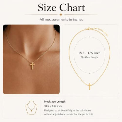 Gold Neklace Stack Dainty Gold Herringbone Necklace for Women Layered Paperclip Chain Necklaces Rhinestone Drop Simple Jewelry Gifts for Women - color: A1:cross