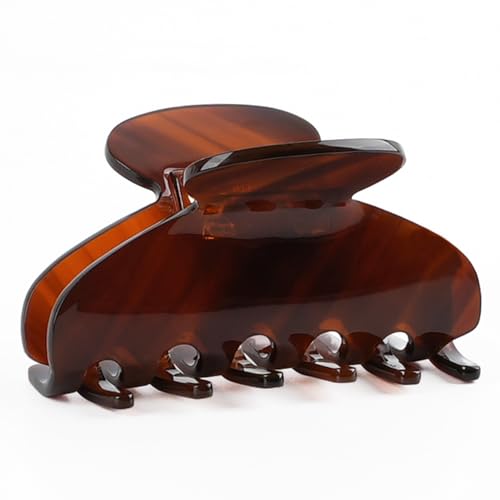 MAORULU Medium Cute Acetate Hair Claw Clips for Women Girls, 3 Inch Cherry Red Claw Clips for Thin & Medium Thick Hair, Durable French Banana Clip with Gift Box (Caramel) - color: Caramel
