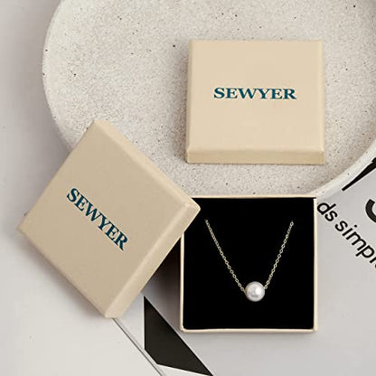 Dainty Pearl Pendant Necklaces for Women 14K Gold Plated Handmade Layered Pearl Chain Necklace Delicate Layered Pearl Necklace Everyday Jewelry Gift - color: 3 Pearl-Silver