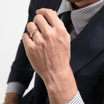 TRUMIUM 2mm 4mm 6mm 8mm Tungsten Wedding Band Ring for Men Women Silver/Rose Gold Plated/Rainbow/Gold Plated Domed High Polish Engagement Promise Rings Comfort Fit 4-15 - color: 6mm rose gold plated