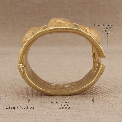 Chunky Bangle Bracelets for Women Cuff Bracelet Thick Gold Bangles Open Wide Arm Cuffs Bracelets Boho Jewelry - style: Cuff Bracelet