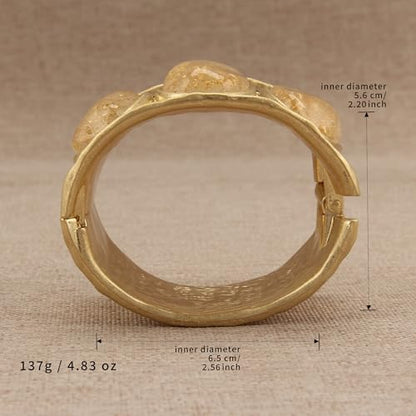 Chunky Bangle Bracelets for Women Cuff Bracelet Thick Gold Bangles Open Wide Arm Cuffs Bracelets Boho Jewelry - style: Cuff Bracelet