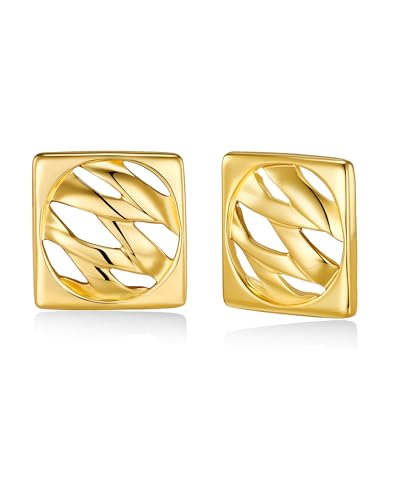 SNGIA18K Gold Plated Dangle Textured Ribbed Irregular Large Leaf Statement Earrings for Women by SNGIA, Handmade Dramatic Geometric Trendy Summer Drop Leaf Flower Jewelry Gifts, Bold Beachy Vintage Plant Fashion Drop Accessories, Vintage Nickle Free Flora