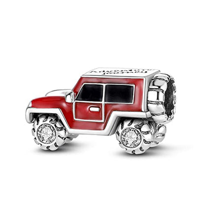 Pandach 925 Sterling Silver Charms for Bracelet&Necklace Dangle Pendant Bead with 5A Cubic Zirconia Stones,Jewelry Beads Gifts for Women - style: A-SUV Charm