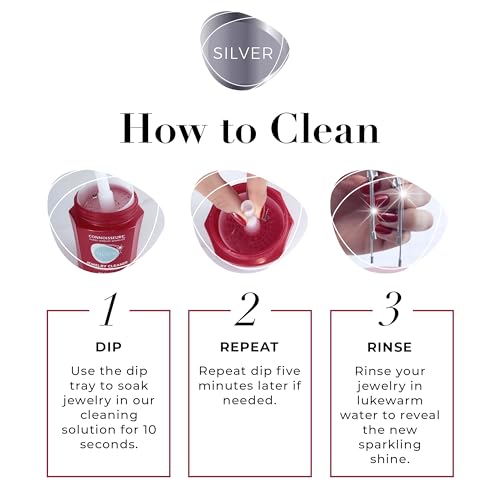 CONNOISSEURS Premium Edition Jewelry Cleaner, Value Size 9.6oz - Pick from Fine, Silver or Delicate Jewelry Cleaner - style: Fine & Silver Jewelry Cleaner - 9.6 Ounce